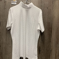 SS Show Shirt, Back Zipper, Bling Collar, tags, extra bling *new
