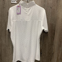 SS Show Shirt, Back Zipper, Bling Collar, tags, extra bling *new
