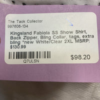 SS Show Shirt, Back Zipper, Bling Collar, tags, extra bling *new
