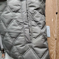 "ELSIE" JUNIORS Fleece Lined Quilt Vest, Hood, Zipper, Reversible, tags *new
