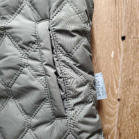 "ELSIE" JUNIORS Fleece Lined Quilt Vest, Hood, Zipper, Reversible, tags *new
