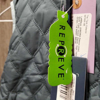 "ELSIE" JUNIORS Fleece Lined Quilt Vest, Hood, Zipper, Reversible, tags *new
