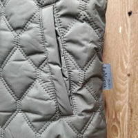 "ELSIE" JUNIORS Fleece Lined Quilt Vest, Hood, Zipper, Reversible, tags *new
