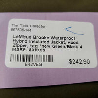 Brooke Waterproof Hybrid Insulated Jacket, Hood, Zipper, tag *new

