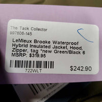 Brooke Waterproof Hybrid Insulated Jacket, Hood, Zipper, tag *new
