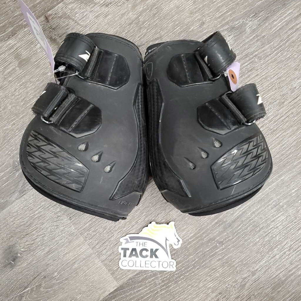 Hind Boots, velcro *gc, clean, scratches, scuffs, older, velcro: frays, hairy, rubs lining: stains, residue, pills