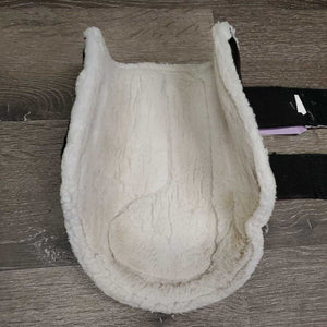Pr Front Closed Boots, Fleece Lined, velcro *gc, clean, clumpy, mnr dingy, dirt, undone stitching