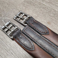 Leather Girth, x1 els *vgc, marker, clean, mnr scratches & stains, deep dents & creases
