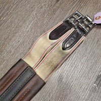 Leather Girth, x1 els *vgc, marker, clean, mnr scratches & stains, deep dents & creases
