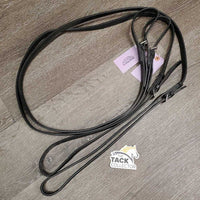 Soft Thick Leather Side Reins, Buckle Loop Ends *xc, clean, older, mnr marks
