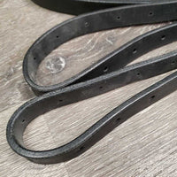 Soft Thick Leather Side Reins, Buckle Loop Ends *xc, clean, older, mnr marks