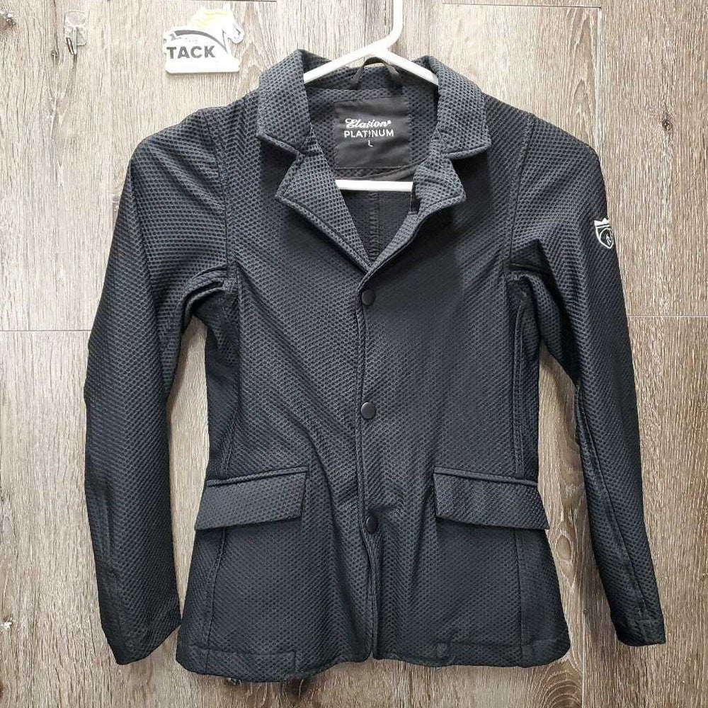 JUNIORS Mesh Show Jacket, zip, snaps *vgc/xc, scraped logos