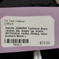 JUNIORS Technical Show Jacket, zip, snaps *gc, stains, dirt?stains, faded, residue, seam puckers
