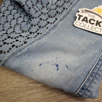JUNIORS Denim Sticky Full Seat Breeches, bling *gc, stains?paint