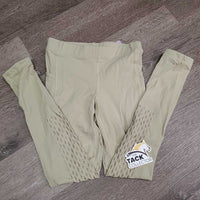 JUNIORS Sticky Full Seat Riding Tight Breeches, Pull on *gc, seat: drying stickies, rubs & pills, dingy
