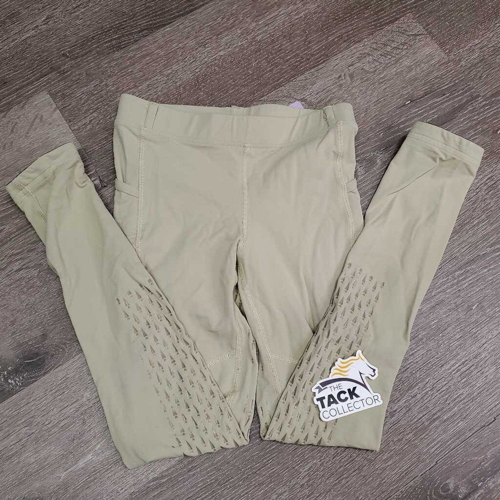 JUNIORS Sticky Full Seat Riding Tight Breeches, Pull on *gc, seat: drying stickies, rubs & pills, dingy