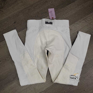 Full Sticky Seat Breeches, Bling *vgc/gc, mnr stained seat & legs, seam puckers & threads, dingy