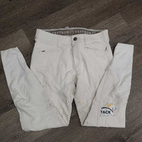Full Sticky Seat Breeches *gc, dingy, discolored seat & legs, seam puckers, stains, older
