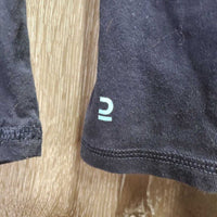 JUNIORS LS Polo Shirt, 1/4 Button Up *vgc, mnr seam puckers, fading, rubs & hair