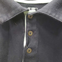 JUNIORS LS Polo Shirt, 1/4 Button Up *vgc, mnr seam puckers, fading, rubs & hair
