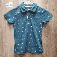 JUNIORS SS T Shirt, 1/4 Button Up *vgc, mnr faded
