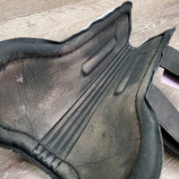 Open Front & Hind Boots, velcro *gc, clean & dirty, scrapes, stains, curled edges
