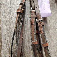 Rsd Bridle, Braided Reins *gc, dirty, rubs, edge scrapes, xholes, loose keepers, stiff
