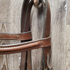 Rsd Bridle, Braided Reins *gc, dirty, rubs, edge scrapes, xholes, loose keepers, stiff