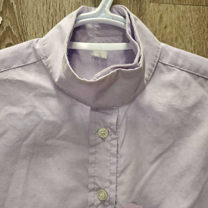 SS Show Shirt, attached Velcro Collar *gc/fair, older, seam puckers, v.hairy, linty & pilly, frayed tag