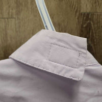 SS Show Shirt, attached Velcro Collar *gc/fair, older, seam puckers, v.hairy, linty & pilly, frayed tag
