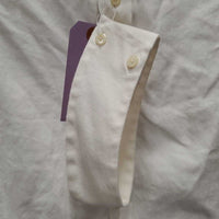 LS Show Shirt, 1x Button Collar *gc, hairy, older, seam puckers
