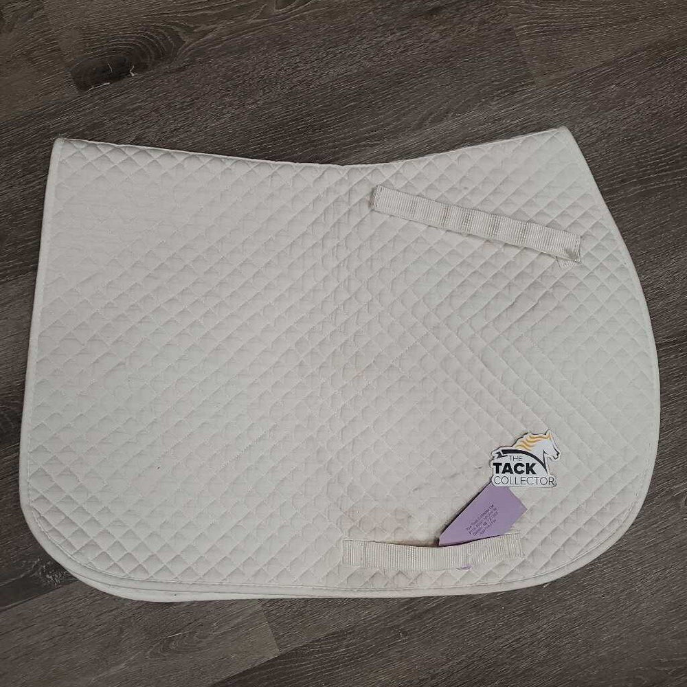Quilt Jumper Saddle Pad, 'NS' embroidered *gc, mnr hair, stains, pills, dingy, puckers, threads