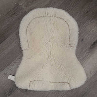 Sheepskin Half Pad, rolled edges *gc, clumpy, mnr hair, stains, mnr torn edge