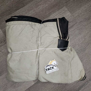 Rain Sheet, 2 legs *gc, mnr wpf, hair, dirt, repairs, faded, stains, tears, undone stithcing