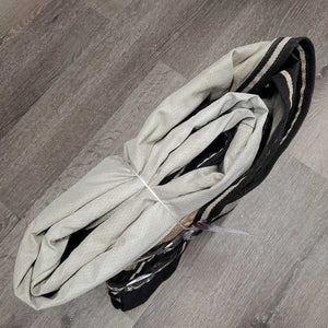 Rain Sheet, 2 legs *gc, mnr wpf, hair, dirt, repairs, faded, stains, tears, undone stithcing