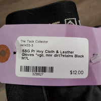 Pr Hvy Cloth & Leather Gloves *vgc, mnr dirt?stains