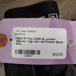 Pr Hvy Cloth & Leather Gloves *vgc, mnr dirt?stains