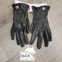 Pr Light Soft Leather Gloves *vgc, clean, older?, mnr stretched knuckles, peeled label
