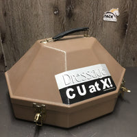 Vintage 100% Fine Fur Felt Dressage Top Hat, Plastic Storage Box *xc, clean, mnr thread Box: duisty, scratches
