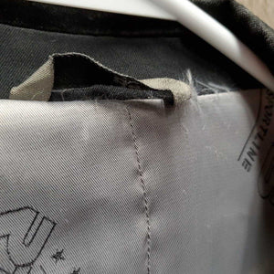 Dressage Show Coat, velvet collar *gc/fair, collar: rubbed & thin, frayed top lining, faded, older, lining rubs & rips *ADJUSTED