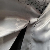 Dressage Show Coat, velvet collar *gc/fair, collar: rubbed & thin, frayed top lining, faded, older, lining rubs & rips *ADJUSTED
