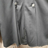 Dressage Show Coat, velvet collar *gc/fair, collar: rubbed & thin, frayed top lining, faded, older, lining rubs & rips *ADJUSTED
