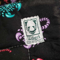 2 Thick Cotton Leg Quilts "scorpions" *vgc, clean, clumpy, pilly, dingy, threads, older
