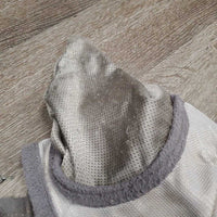 Hvy Mesh Fly Mask, Ears *gc, clean, snags, clumpy, rubs, hair, mnr frayed edges
