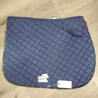 Quilt Jumper Saddle Pad, tabs *gc/fair, torn edges, pilly, rubs hair, threads, undone stitiching
