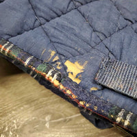 Quilt Jumper Saddle Pad, tabs *gc/fair, torn edges, pilly, rubs hair, threads, undone stitiching
