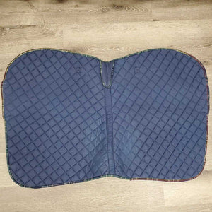 Quilt Jumper Saddle Pad, tabs *gc/fair, torn edges, pilly, rubs hair, threads, undone stitiching