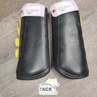 Pr Neoprene Closed Boots, velcro *gc/fair, faded, dirty, older, faded, stains, pilly edges, hairy
