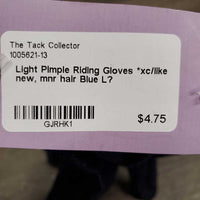 Light Pimple Riding Gloves *xc/like new, mnr hair
