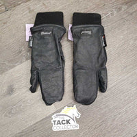 Leather Winter Riding Mitt - Gloves *gc, clean, rubs, pills & dirt

